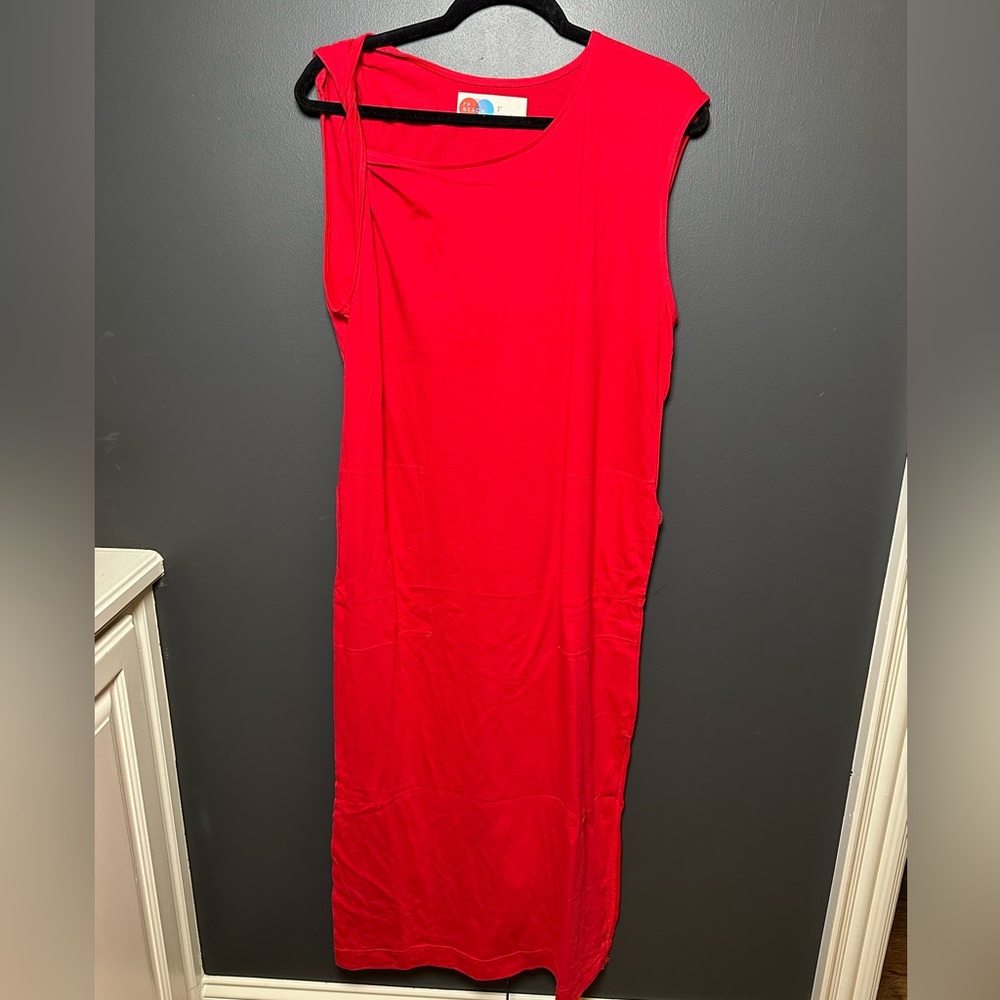 Free People | FP Beach Drew Midi | Red | Twisted Sleeve | Small | NWOT |CALL OUT